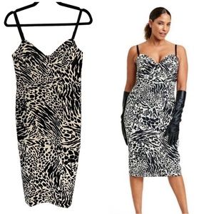 Women’s Sergio Hudson X Target Zebra Print Bustier Midi Dress Plus Size 2X